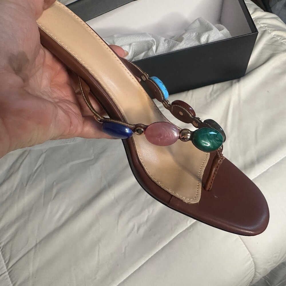 Open Toe High Heel Jeweled Sandals